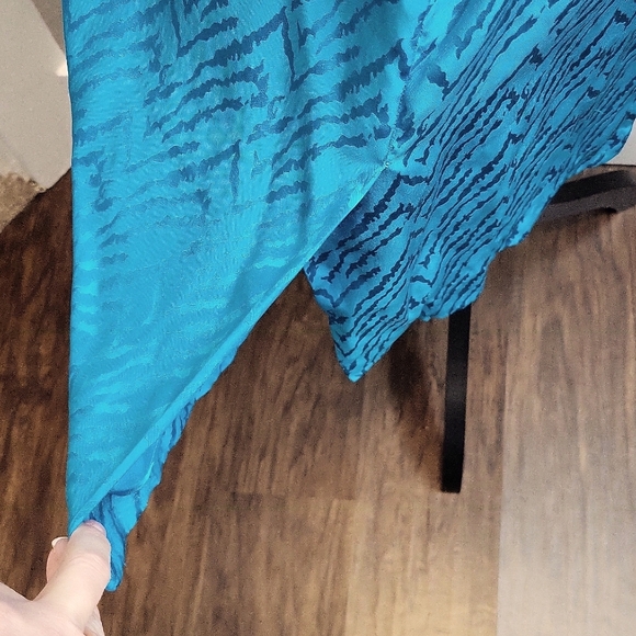 Vintage Adrianna Papell 100% Silk Animal Print Open Back Dress - Picture 6 of 12